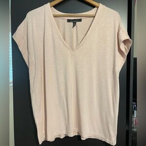 Women's V-Neck Pink Top - White House Black Market